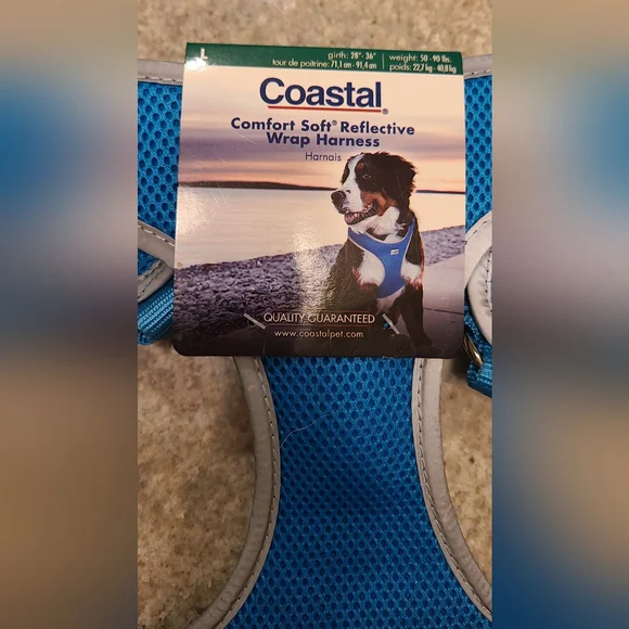 Coastal Comfort Soft Reflective Wrap Harness – Large (Blue) - Picture 2 of 7